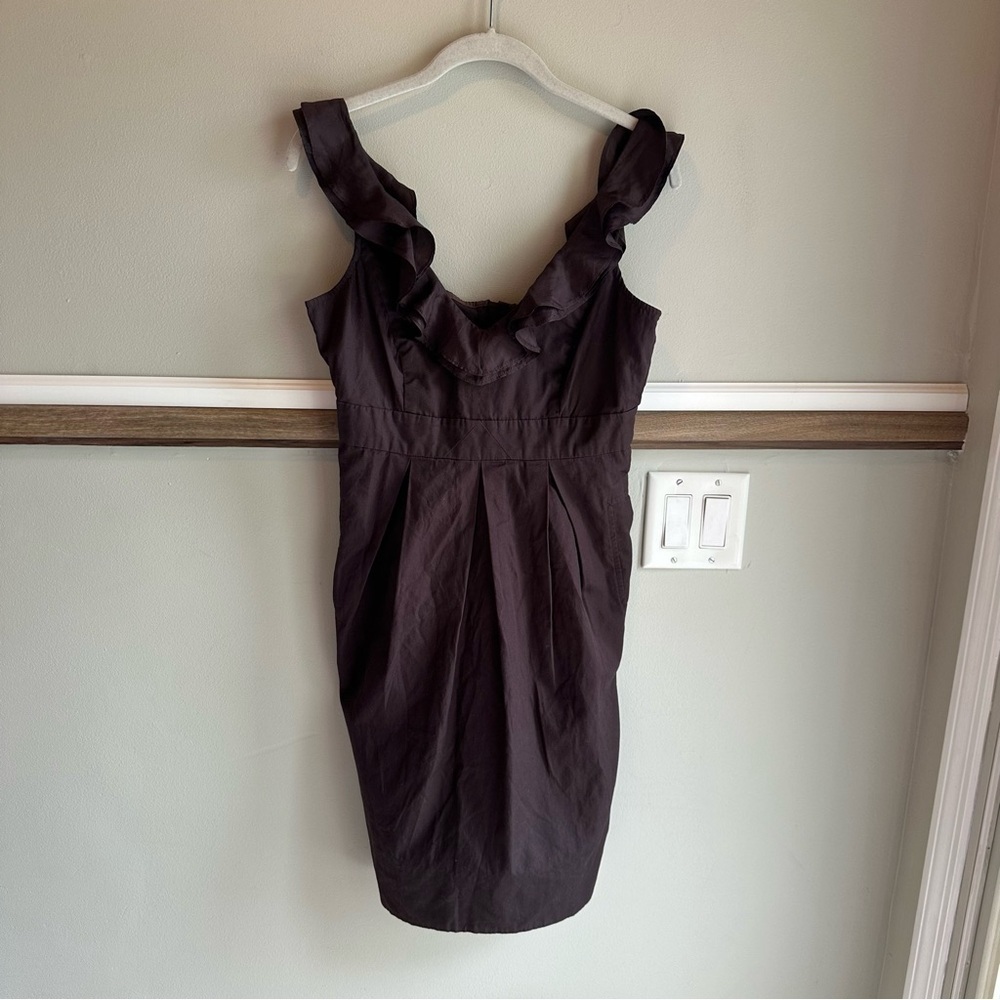 Anthropologie MOULINETTE SOEURS Sleeveless Ruffle Dress Pockets​​​​​​​​​​​​​​​​​